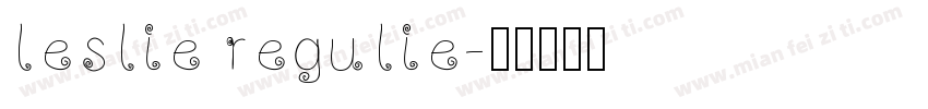 leslie regulie字体转换